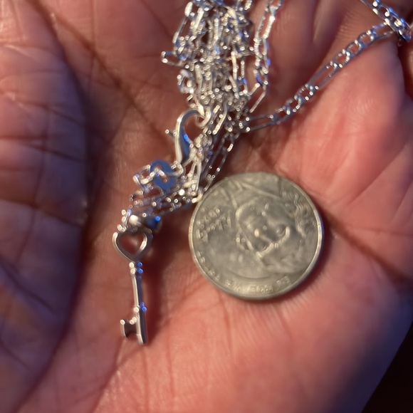COPY - Sterling Silver 925 “Key to my Heart” Necklace Pendant - Picture 3 of 3